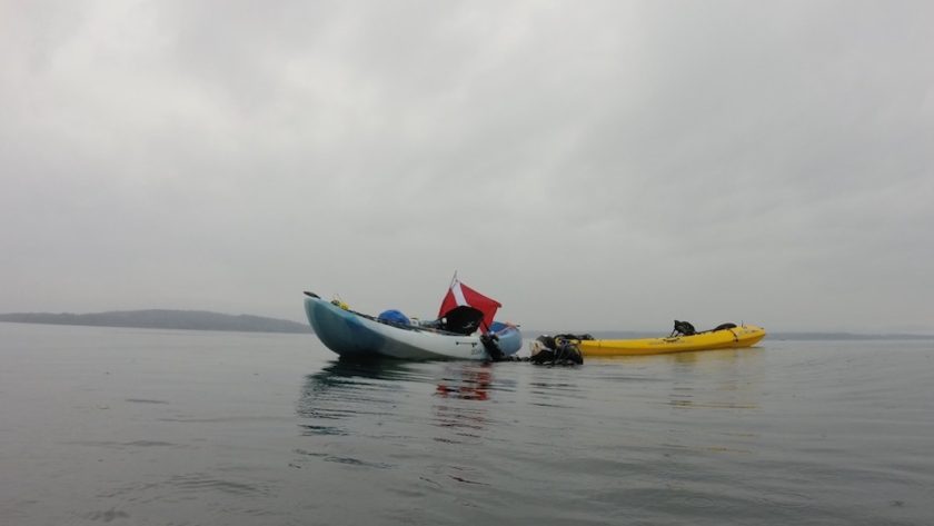 Kayak scuba diving