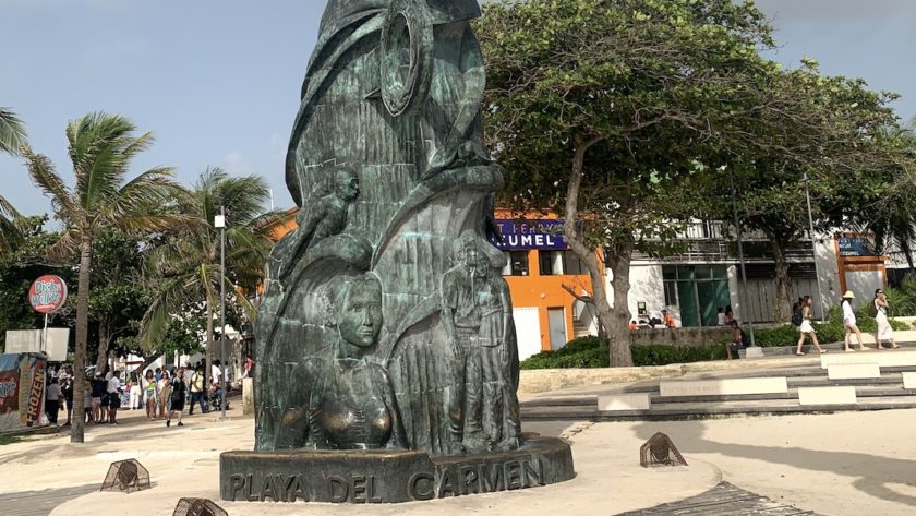 Playa del Carmen statue