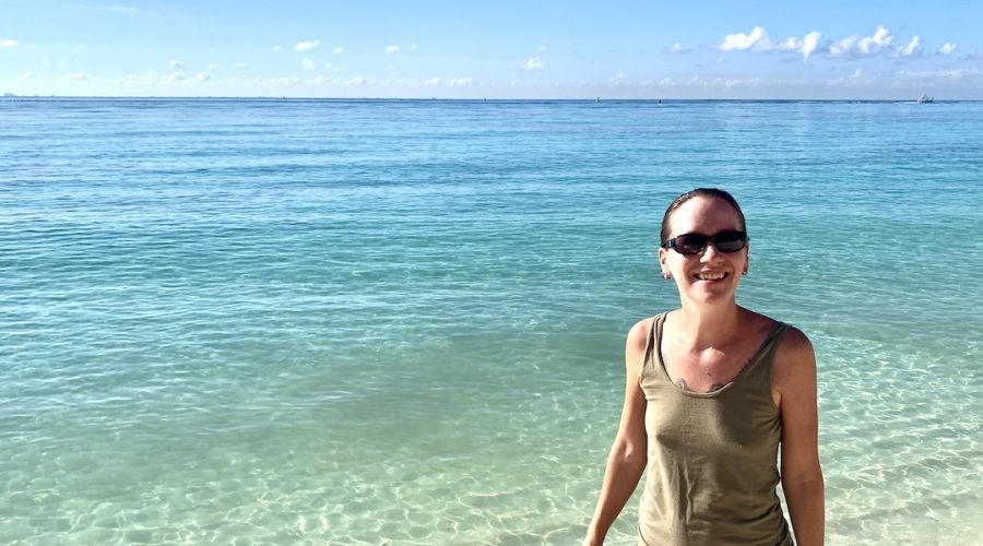 Mrs. ItchyFeet in Caribbean Ocean