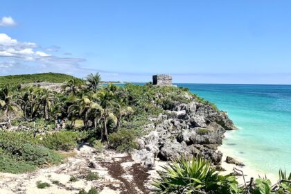 Tulum Mayan Ruin overlooking the ocean