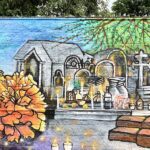 Art decorating the cemetary