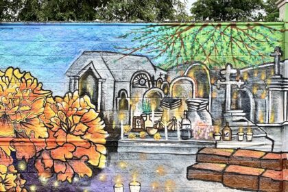 Art decorating the cemetary