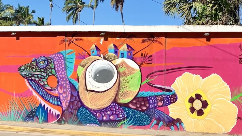 Iguana mural in Las Terrenas