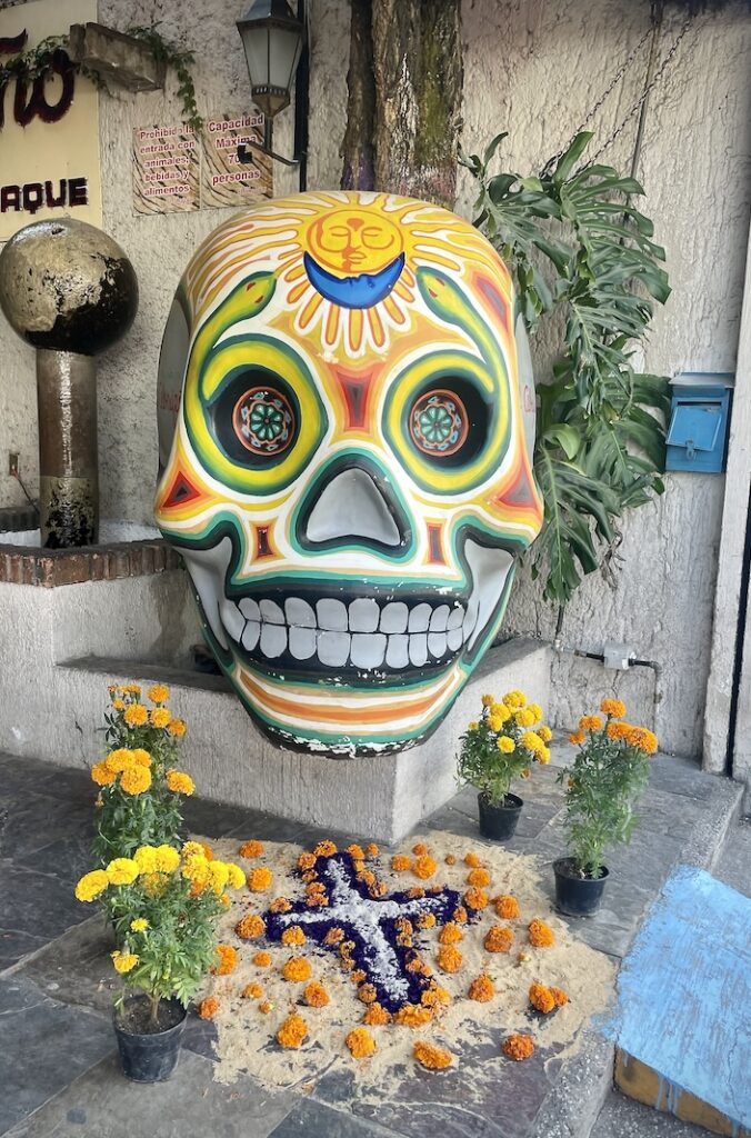 Massive decorated skull