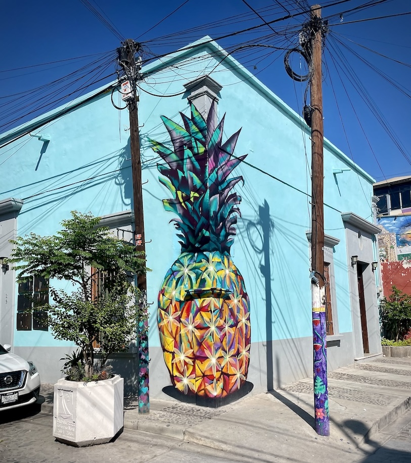 Street art of pineapple