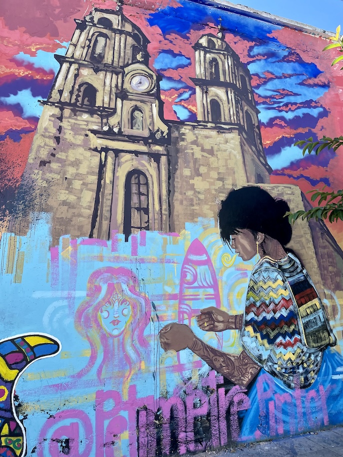 Street art of Templo Santa Teresita del Niño Jesús