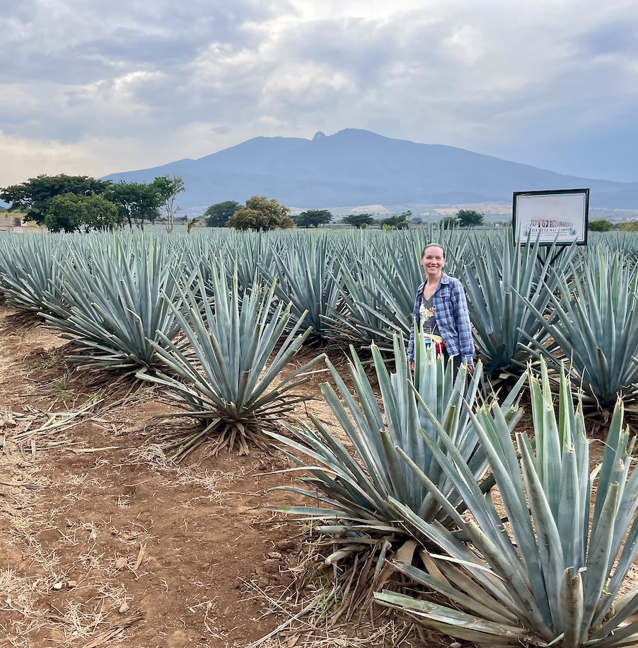Mrs. ItchyFeet in agave field