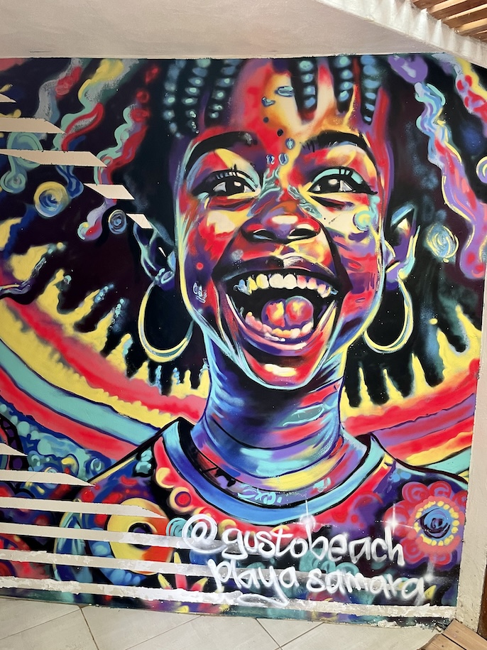 Mural of colorful human