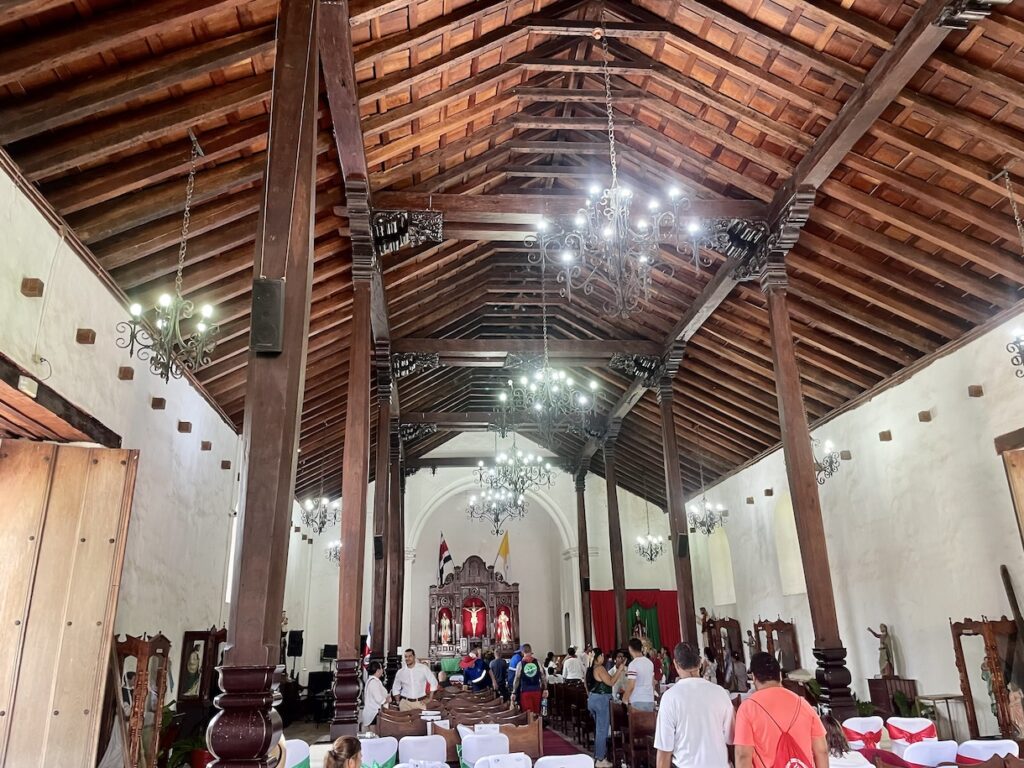 Inside the Iglesia Colonial de San Blas