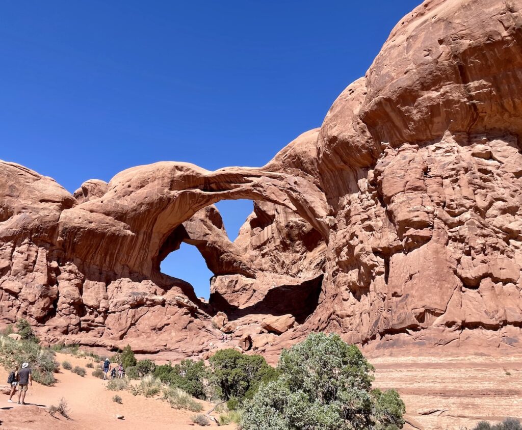 Double arches in Arches National Park