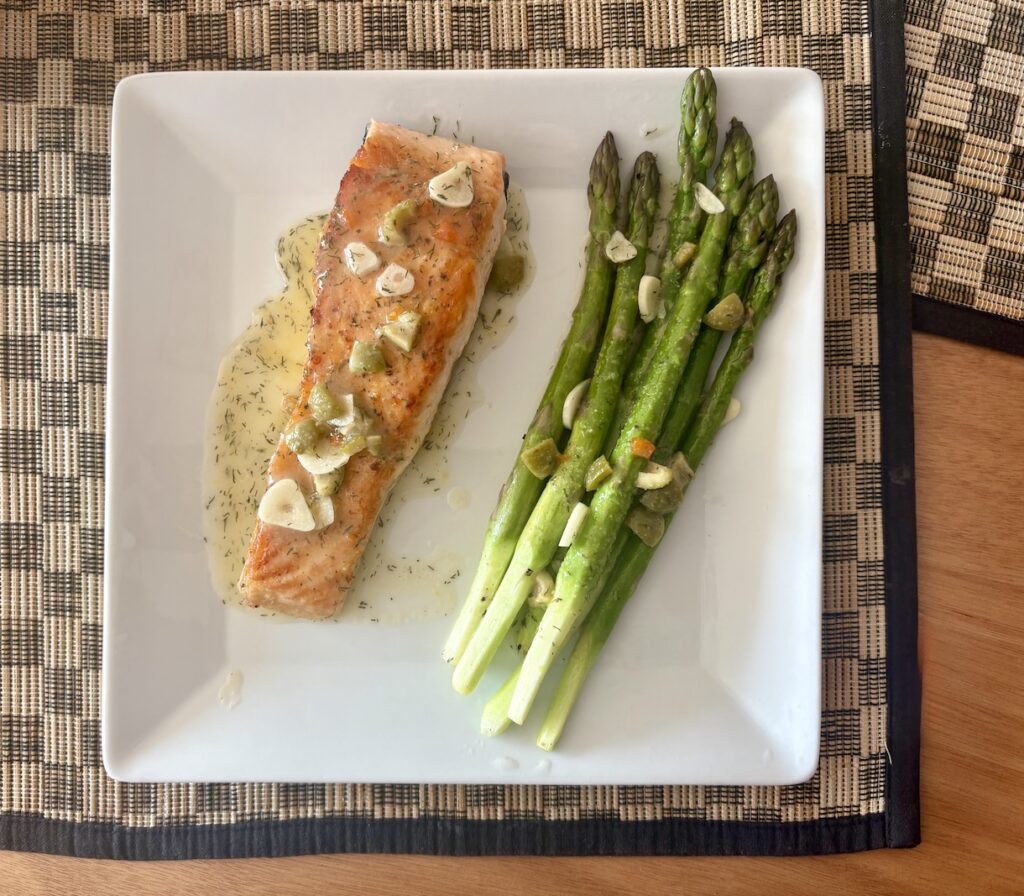 Salmon and asparagus