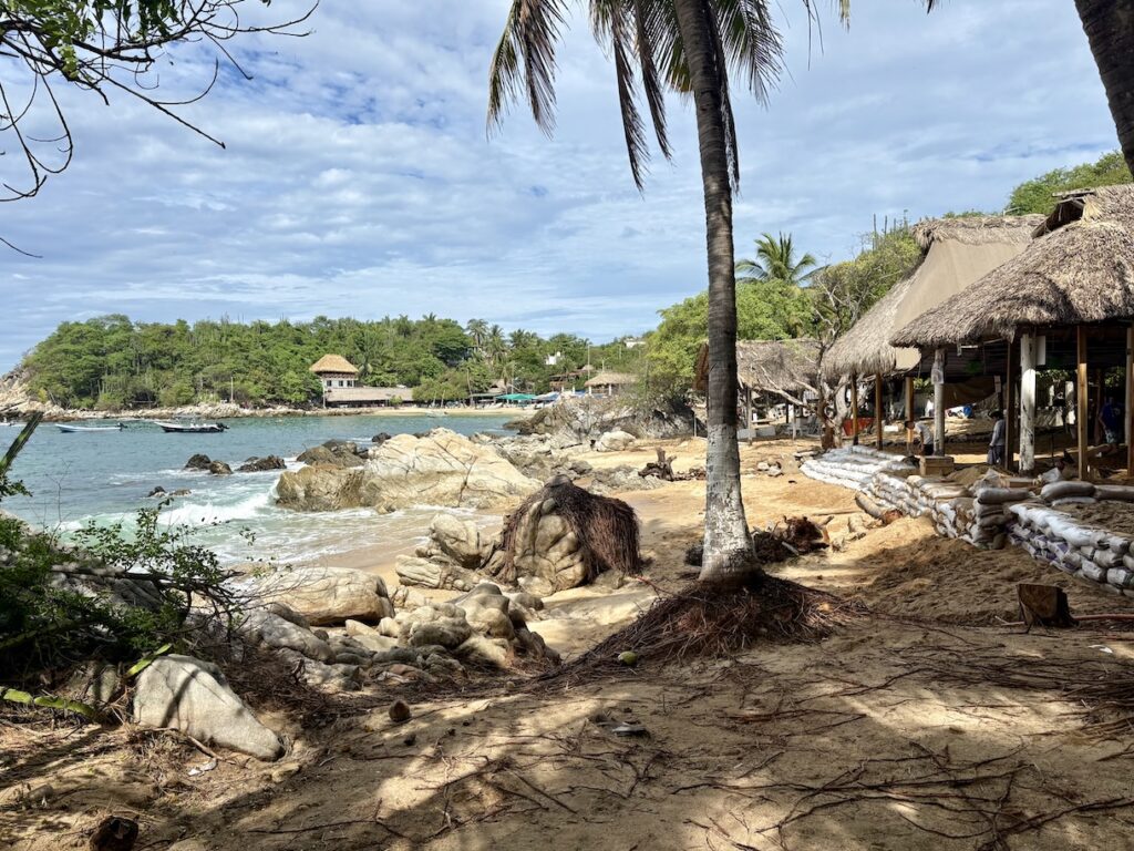 Storm damage to Playa Manzanillo