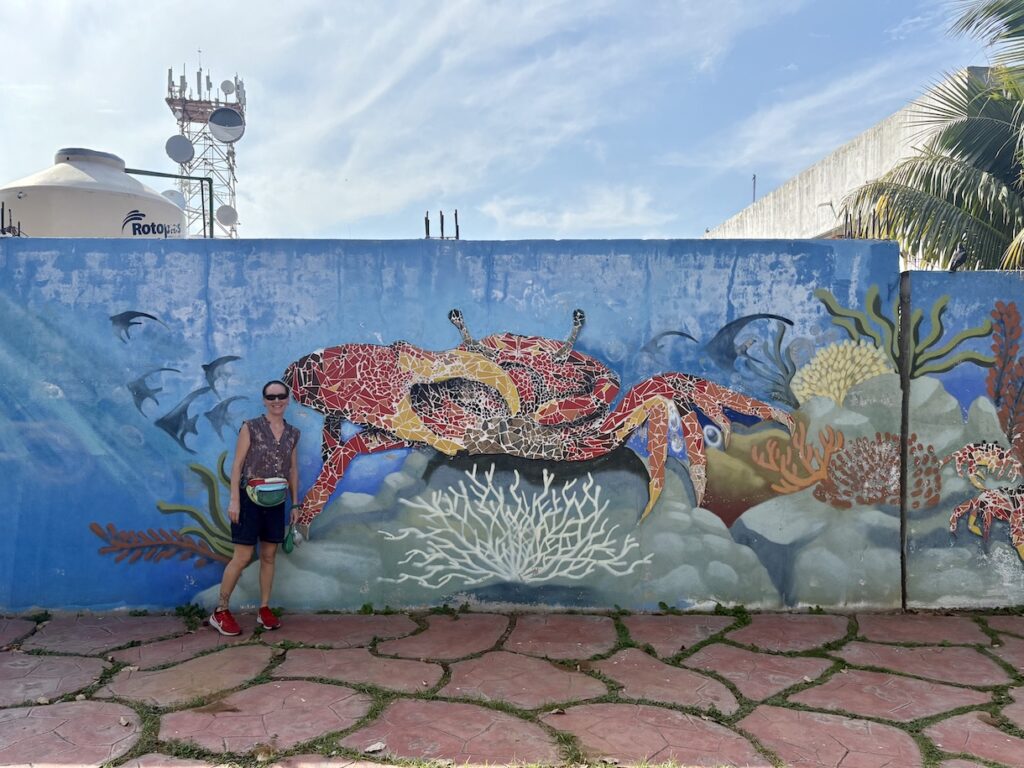 Mrs. ItchyFeet by crab mural