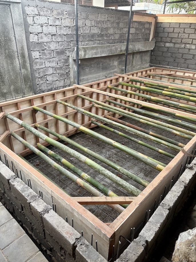Pool being built