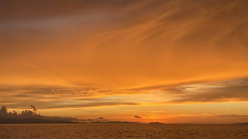 Sunset from the boat