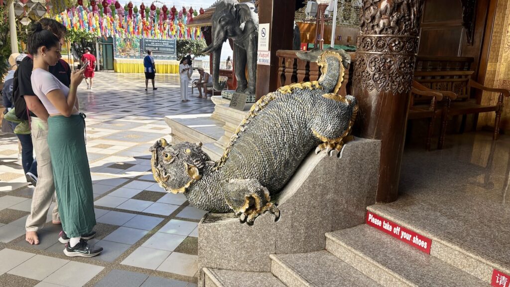 Water dragon statue