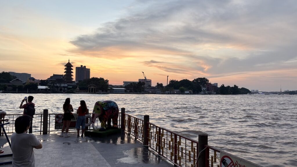 Sunset over Chao Phraya River