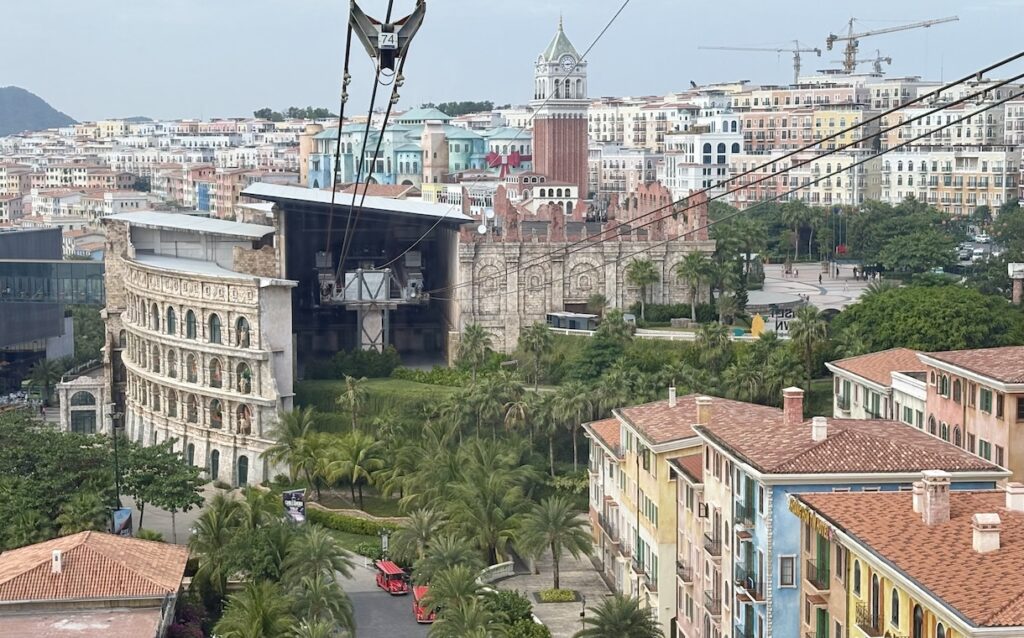 Cable car heading into Sunset Town Station