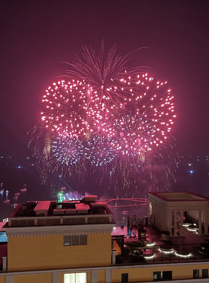 Fireworks over Kiss Bridge