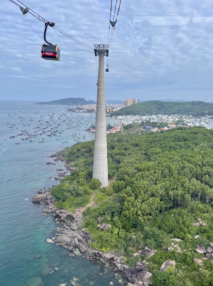 View of Sunset Town from cable car