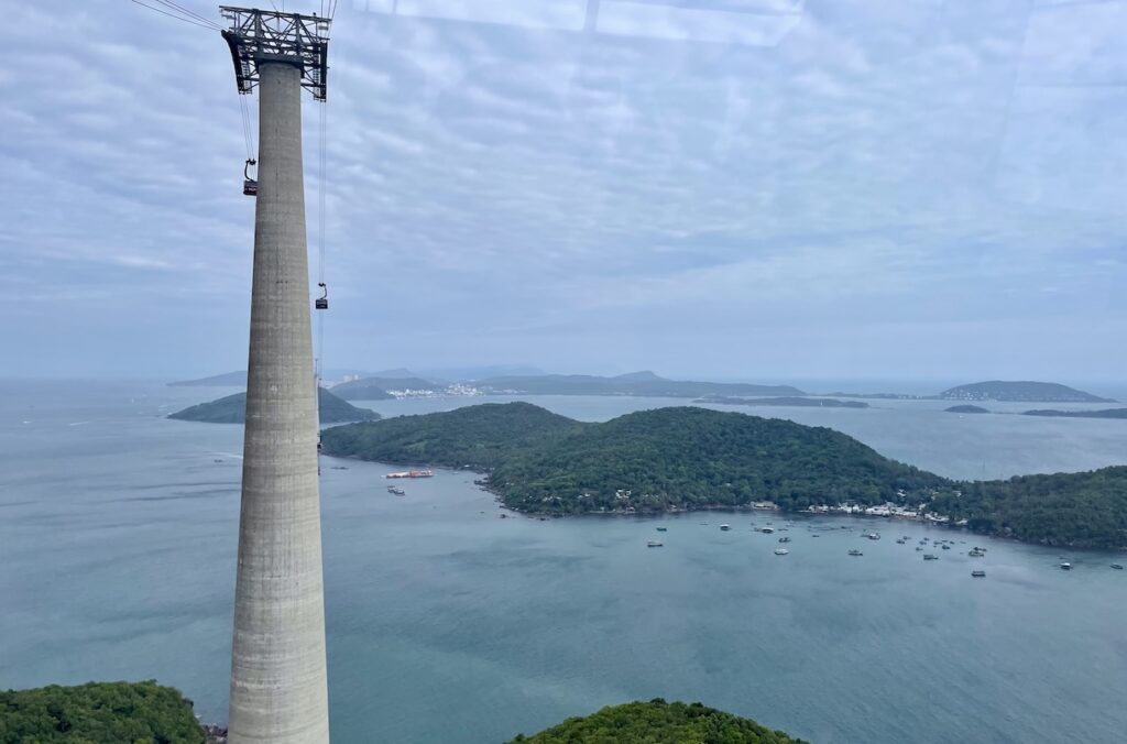 View of islands from cable car