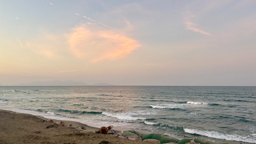 Sunset over Pacific Ocean