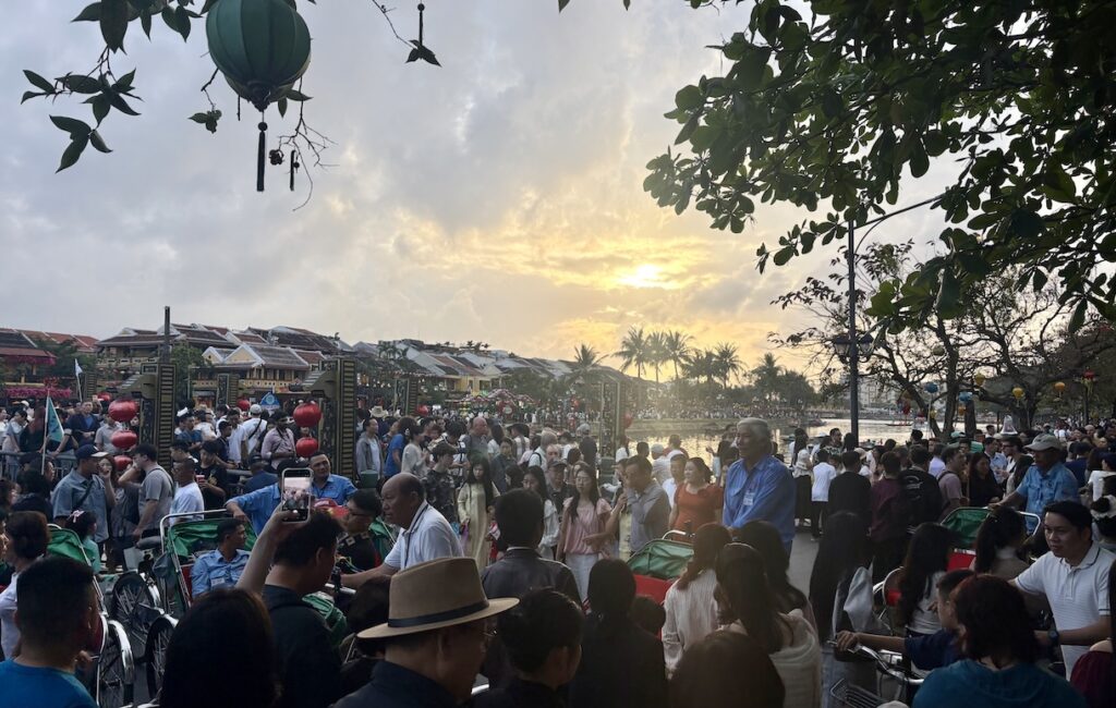 Crowd in Hội An for Tết