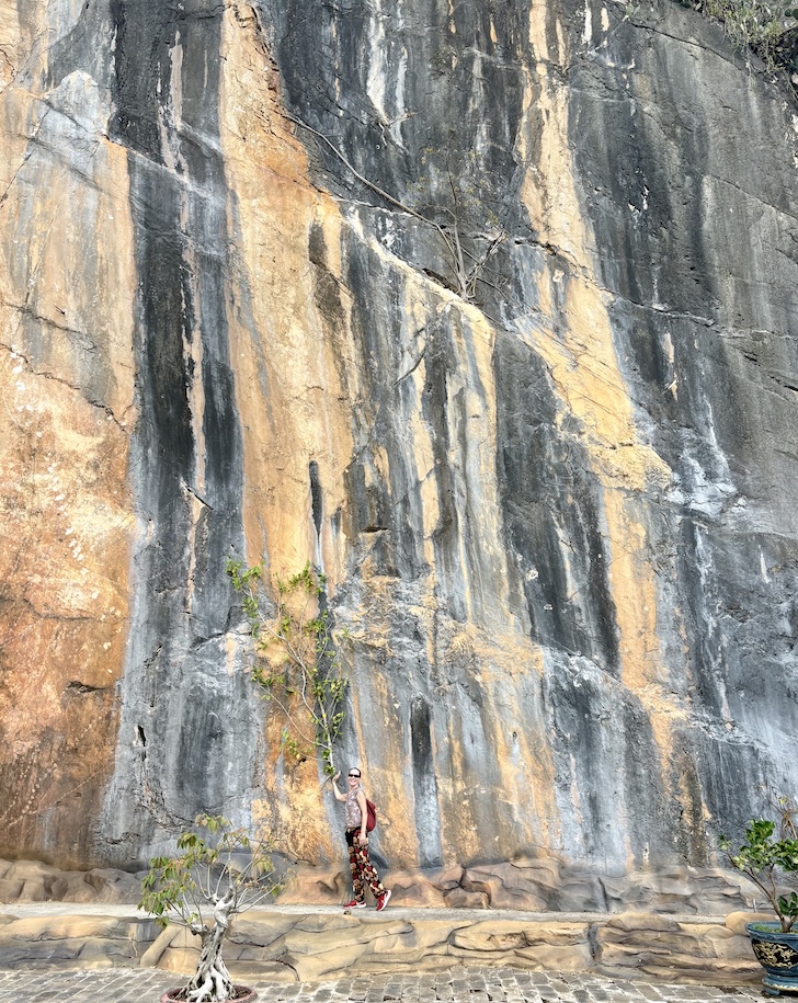 Mrs. ItchyFeet at bottom of cliff face