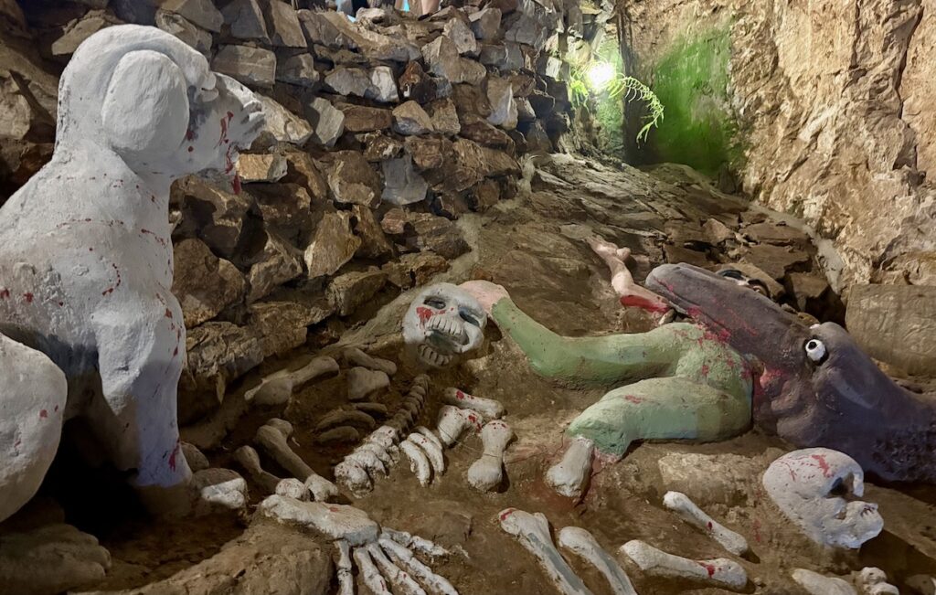 Hell scenes in caves