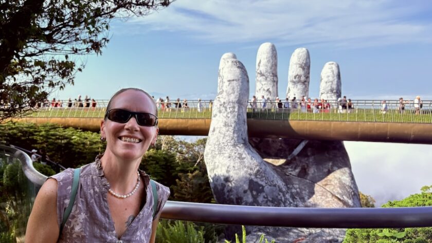 Mrs. ItchyFeet and Hands Bridge