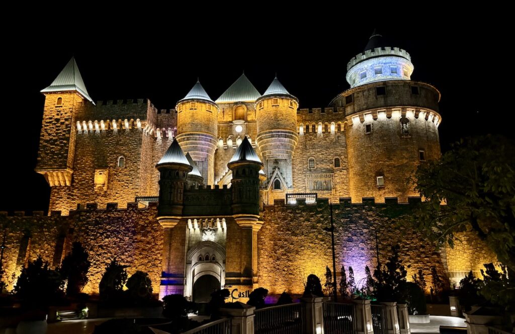 French castle at park