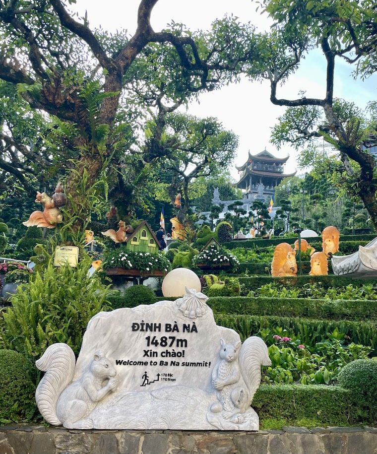 Climb to highest point with squirrel gardens