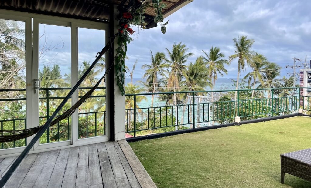 View from hammock at hotel