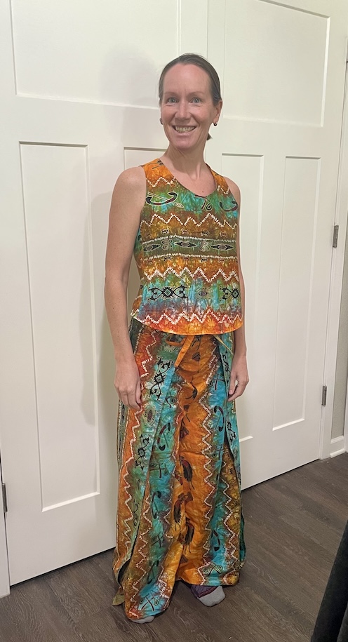 Mrs. ItchyFeet in new outfit